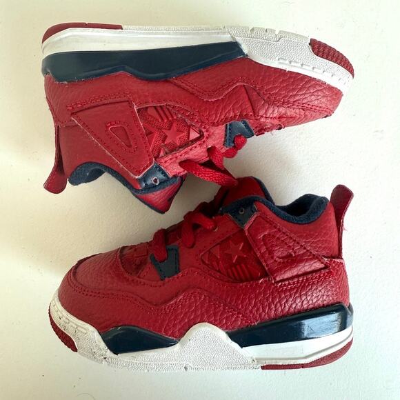 Nike Jordan 4 Retro SE PS Monsoon Red Youth Sneakers Size 7C Kidcore - Picture 7 of 8